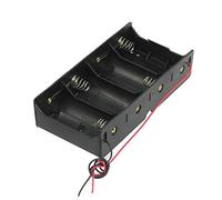 Nihcora Noir 4 x 1,5 V D Support de batterie Boîte de rangement avec fil conducteur