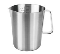 Nihcora Pichet Doseur 1 L en Acier Inoxydable, Verre Doseur en Métal avec Poignée, Graduation en Onces et en ML, Lavable au Lave-Vaisselle, Pot à Lait.