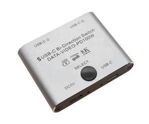 Nihcora Répartiteur de Commutateur USB C Bidirectionnel 8K Commutateur USB C KVM 8K 60 Hz 4K 144 Hz Vidéo pour Plusieurs Sources Ligne USB C