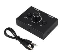 Nihcora SéLecteur Audio 3,5 Mm, 2 EntréEs 1 Sortie / 1 EntréE 2 Sorties SéLecteur SéParateur Audio, BoîTier de Commutation Audio, Bouton de Sourdine à Une Touche