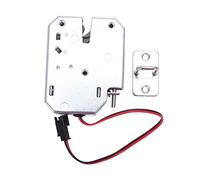 Nihcora Serrure De Contrôle ÉLectrique Serrure De Porte ÉLectromagnÉTique DC 12V 2A Loquet De Verrouillage Casiers De Tiroir Armoire ArgentÉ En Acier Au