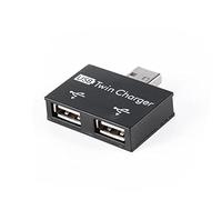 Nihcora USB 2.0 Mâle à Double Chargeur Double 2 Ports USB DC 5V RéPartiteur de Charge Hub Adaptateur Convertisseur Connecteur