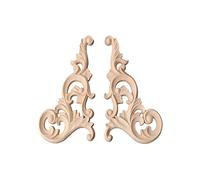 NIHENHAO 1 Paire de Coins sculptés en Bois Onlay Applique Cadre décor Meubles Non Peint Maison