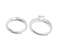NIHENHAO 1 Paire Son Roi et Sa Reine Bague Bague Assortie Bague de Promesse Bague d'ouverture réglable adaptée aux Dames et aux Hommes en Alliage