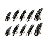 NIHENHAO 10 pièces en Alliage Aigle Griffe Bague du Bout des Doigts réglable Punk Anneaux à Ongles décoration des Ongles Gothique Ongle Boucle Bague en Alliage