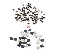 NIHENHAO 100 Micro-Interrupteur étanche Tactile Bouton-Poussoir Momentané 4 Broches Plastique + Métal