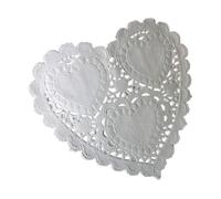 NIHENHAO 100 pièces/Ensemble 4 Pouces 10 cm en Forme de Coeur Napperon en Papier Napperons Coaster Napperon Papier