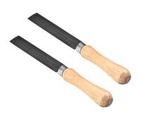 NIHENHAO 2 pièces Guitare Ukulélé Écrou Fichier Remplacement Écrou Fente Outils de Réparation Écrou de Guitare Slotting Fichiers Partie de Guitare Manche en Bois + Acier
