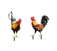 NIHENHAO 2 pièces Ro Acrylique Piquets d'animaux décorations d'art de Cour Piquets de pelouse de Poulet Statue de Jardin extérieur Acrylique