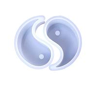 NIHENHAO 2 pièces Yin Yang Bougie Moules en Silicone Moule de Bougie 3D pour la Fabrication de Bougies Moules en résine époxy Artisanat Ant-décor Silicone