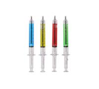NIHENHAO 4 pièces nouveauté n seringue Stylo Gel Stylo à Bille Encre Noire Style Liquide en Plastique