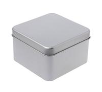 NIHENHAO 9x9 cm Petite boîte de Rangement en métal argenté pour étui Organisateur pour pièces d'argent Bonbons