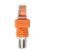 NIHENHAO Adaptateur de coupleur coaxial F Femelle vers RJ45 mâle convertisseur de connecteur RJ45 vers RF Orange