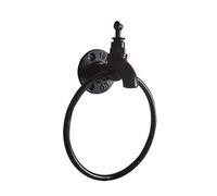NIHENHAO Anneau de Serviette de Style Industriel Vintage Porte-Serviette à Main Mural Porte-Serviette à Main pour Salle de Bain en Fer Noir