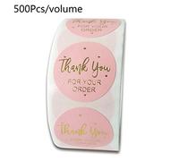 NIHENHAO Autocollants de Joint Rond 500 pièces/Rouleau Merci pour Votre Commande Autocollant Étiquette d'emballage pour Petite Entreprise Redonner Autocollant