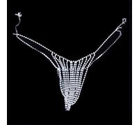 NIHENHAO Bikini Sexy pour sous-vêtements Strass chaîne de Ventre Cristal String chaîne de Corps chaîne de Taille Simple Bijoux Cadeau pour Fille Femmes Alliage