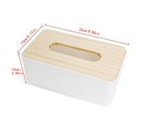 NIHENHAO Boîte à mouchoirs Distributeur Couverture Papier Support de Rangement Serviette pour étui Organisateur Bois