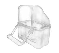 NIHENHAO Boîte d'alimentation pour Perruches Cage pour Animaux de Compagnie Conteneur de Nourriture en Plastique Oiseaux Distributeur Transparent Cadeau pour propriétaire d'oiseau