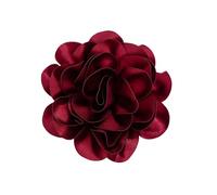 NIHENHAO Broche élégante et pratique en forme de fleur en tissu accrocheur - Broche en forme de fleur en tissu délicat - Rouge vin