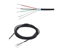 NIHENHAO Câble de raccordement blindé à 4 conducteurs pour Micro de Guitare 24 AWG pour Guitares de Longueur en cuivre étain Noir
