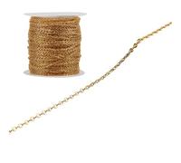 NIHENHAO Chaîne à maillons en acier inoxydable argenté doré de 20 m pour la fabrication de bijoux pour femme, 0,25 à 1 mm
