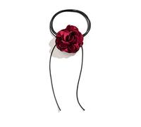 NIHENHAO Collier ras du cou à fleurs avec ruban et chaîne à lacets pour femmes et filles