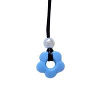 NIHENHAO Collier ras du cou tendance avec pendentif fleur et perles - Chaîne de cou à lacets unique en corde cirée - Bijoux de fête