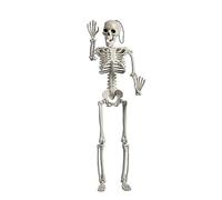 NIHENHAO Décorations de Squelette d'halloween Corps Complet en Plastique Petit Squelette Articulations Posables pour Squelette Halloween Party Suspendus en Plastique