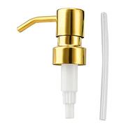 NIHENHAO Distributeur de Savon en Acier Inoxydable Pompe dorée pour Distributeur de Lotion pour tête Presse Manuelle pour Remplacement de la tête pour Plastique à Bouche régulière