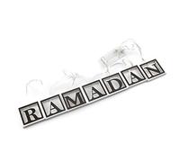 NIHENHAO Eid Lettres Lumière Décorative Guirlande Lumineuse LED Veilleuse Ornement pour Maison Jardin Porte D'entrée Décoration Fourniture Bois