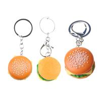 NIHENHAO Femmes Hommes Simulation Cheeseburger Pendentif pour Porte-clés pour Porte-clés Pendentif Hamburger Bijoux Faits À La Main pour Accrocher sur Alliage B