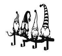 NIHENHAO GNOME en métal pour Porte-clés Support Mural pour Porte-clés avec 4 Crochets Wal Iron