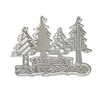 NIHENHAO Joyeux Arbre de Noël Matrices de Découpe en métal Pochoir Scrapbooking Album Timbres en Acier au Carbone