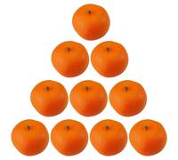 NIHENHAO Lot de 10 fruits artificiels orange en plastique pour décoration de table, nettoyage sûr et facile