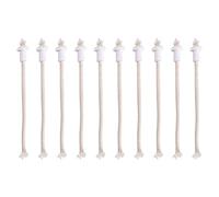 NIHENHAO Lot de 10 mèches en Coton et Supports en céramique pour Lampe à Alcool/Huile Flamme Longue durée pour Utilisation en Laboratoire et en Artisanat