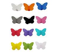 NIHENHAO Lot de 12 marqueurs de Verre à vin en Silicone pour Cadeau de Reconnaissance décoratif de Papillon pour la Maison Festival fête de Mariage décembre Silicone