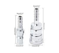 NIHENHAO Lot de 2 connecteurs de coupleur de Tuyau d'air en Plastique 8 mm pour compresseur en métal