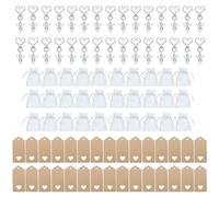 NIHENHAO Lot de 30 Porte-clés en Organza pour Cadeaux d'invités pour fête prénuptiale Mariage Anniversaire