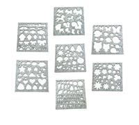 NIHENHAO Lot de 7 moules en Feutre de Laine pour feutrage à l'aiguille Pochoir pour Artisanat Application façonnage Feutre Gris