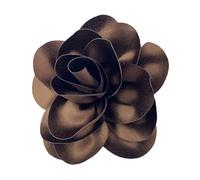 NIHENHAO Magnifique broche française délicate en satin avec motif unique pour les personnes avant-gardistes - Marron foncé