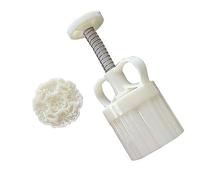 NIHENHAO Moule à gâteau de Lune de Fleur de Lys Modèle de gâteau de Haricot Mungo de ménage imprimé avec Outil de meulage de Cuisson de pâtisserie en Peau de Glace en Relief en Plastique ABS