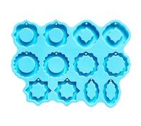 NIHENHAO Moule en silicone transparent pour boucles d'oreilles, bijoux, colliers, pendentifs, 6 styles combinés irréguliers