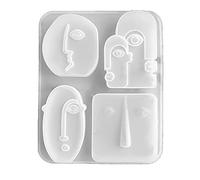NIHENHAO Moules de Fabrication de Bougies d'art Moule de Bougie de Visage Humain 3D Moules de Bougie Abstraits en Silicone Moule de Savon de Portrait pour la Fabrication de Bougies en Silicone