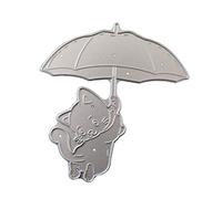 NIHENHAO Parapluie Métal Découpe Matrices Pochoir Scrapbooking Album Timbre Papier Gaufrage Argent Acier Carbone