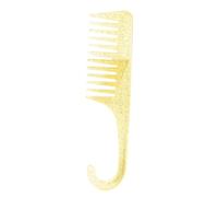 NIHENHAO Peignes démêlants professionnels à dents larges pour cheveux bouclés, secs et mouillés, pour obtenir des cheveux lisses - Jaune