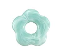 NIHENHAO Pendentifs en résine teintée avec cinq pétales creux en forme de fleur, accessoires de bijoux pour boucles d'oreilles, bijoux artisanaux