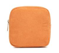 NIHENHAO Petite trousse de maquillage en velours côtelé de couleur unie avec fermeture éclair pour femme