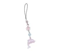 NIHENHAO Porte-clés avec pendentif en forme de dauphin sur le thème de l'océan, joli accessoire pour téléphone, livres, sac - Rose