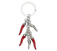 NIHENHAO Porte-clés tendance en forme de piment élégant en alliage pour décoration de sac