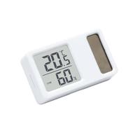 NIHENHAO Thermomètre hygromètre à énergie solaire de petite taille pour bureau numérique de la température et de l'humidité pour la maison